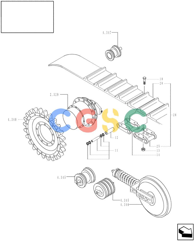 纽荷兰零件查询(DC70) - CRAWLER DOZER (N.A. VERSION) (4/99-) (9.349[01]) - TRACK CHAIN (L=408MM) DC70 New Holland Constructuion