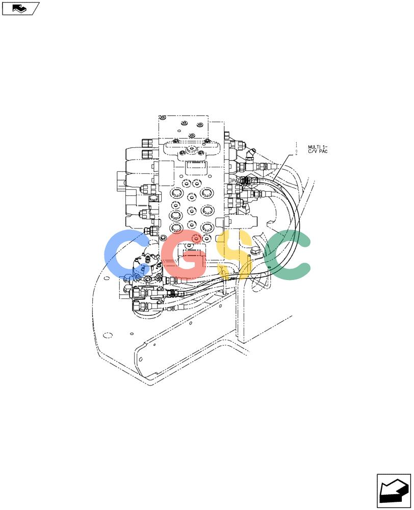 纽荷兰零件查询(E135BSRLC) - CRAWLER EXCAVATOR ASN YH06-08001 (01-039[06]) - CONTROL LINES, MULTI New Holland Constructuion