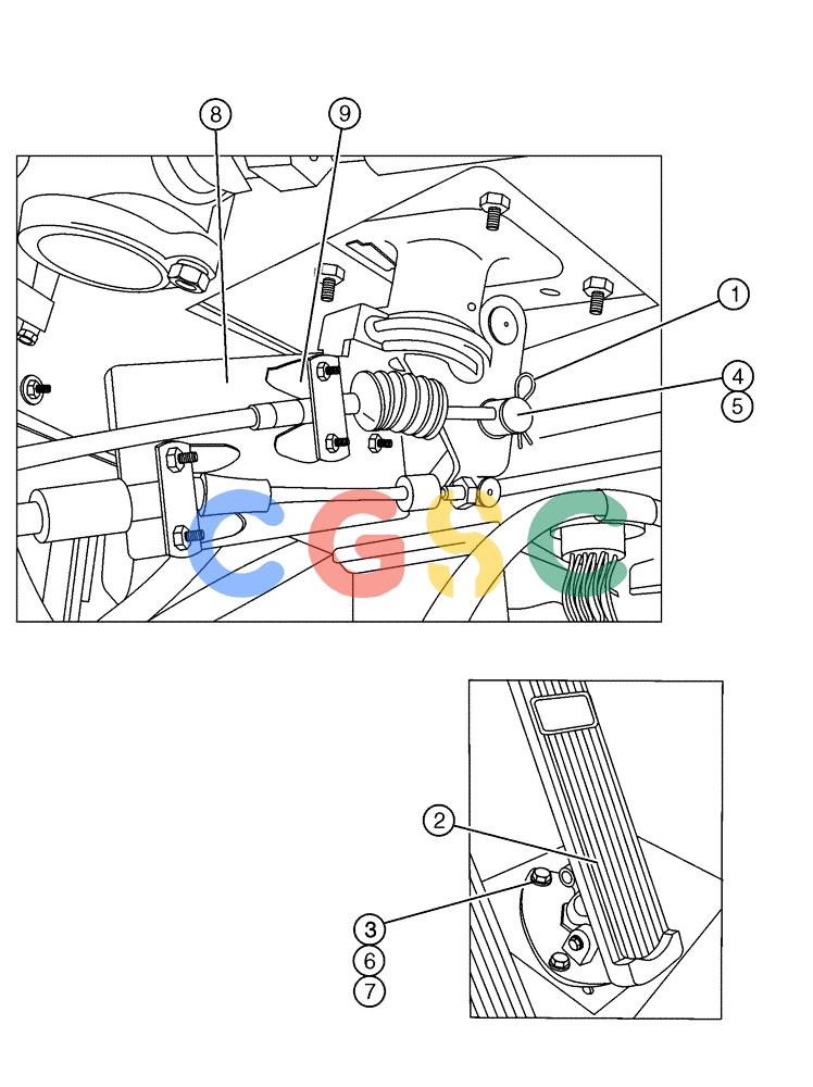 凯斯零件查询(4330) - TITAN FLOATER (6/98-8/99) (02-004) - MECHANICAL PEDAL ASSEMBLY Case Agriculture