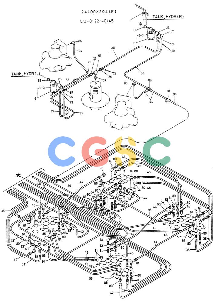 神钢零件查询(K935) - EXCAVATOR SUPPLEMENT ASN LU00154 (1/76-12/03) (03-010[02]) - REMOTE CONTROL ASSY (FOR NORWAY) P/N 24100X2038F1 Kobelco
