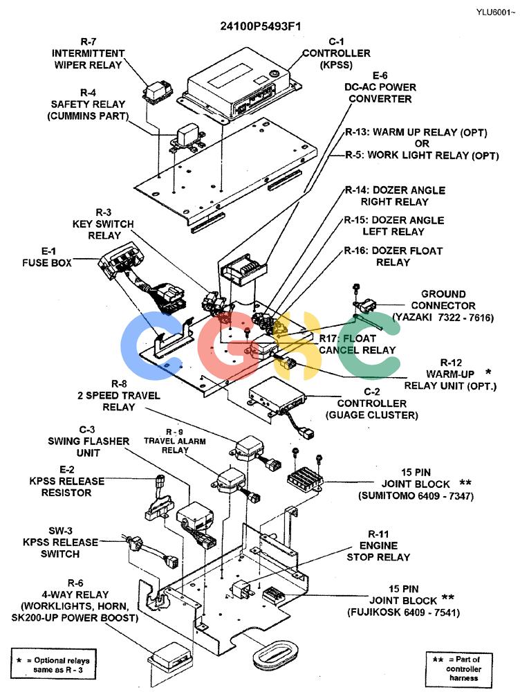 神钢零件查询(ED180) - BLADE RUNNER EXCAVATOR/DOZER ASN YLU0001 (1/99-12/01) (05-008[02]) - CONTROLLER INSTALLATION Kobelco