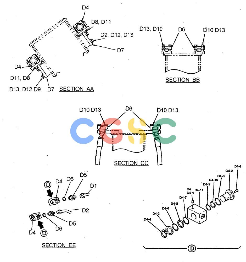 神钢零件查询(ED190LC) - BLADE RUNNER EXCAVATOR/DOZER BTW YL02U0101 - YL03U0135 (1/02-12/06) (03-009[02]) - HYD LINES, ARM 3.10M (NIBBLER & BREAKER) Kobelco