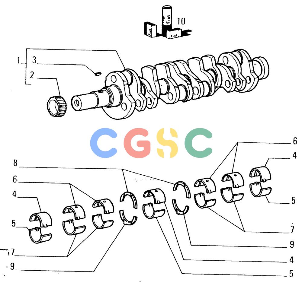 纽荷兰零件查询(FD14E) - CRAWLER DOZER (0.1180[001]) - CRANKSHAFT New Holland Constructuion