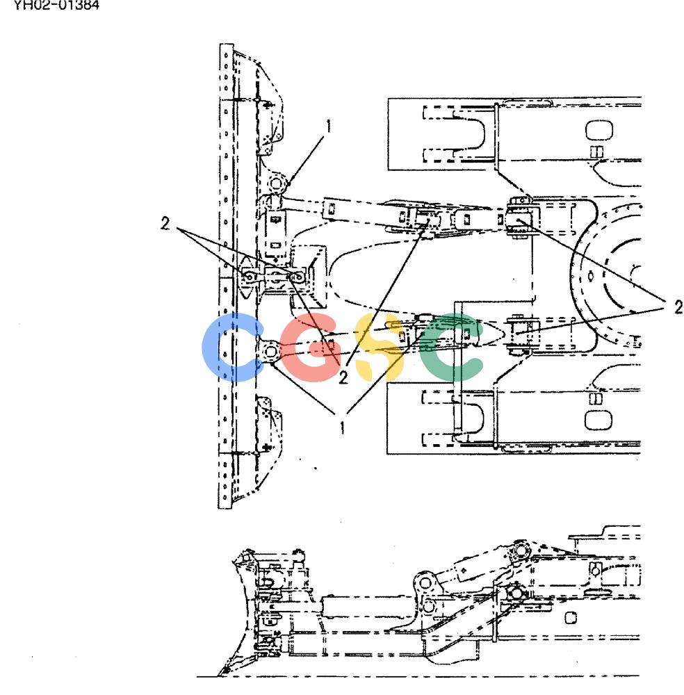 神钢零件查询(ED150) - BLADE RUNNER EXCAVATOR/DOZER ASN YH02-01384 (4/02-12/03) (02-016) - DOZER GROUP Kobelco