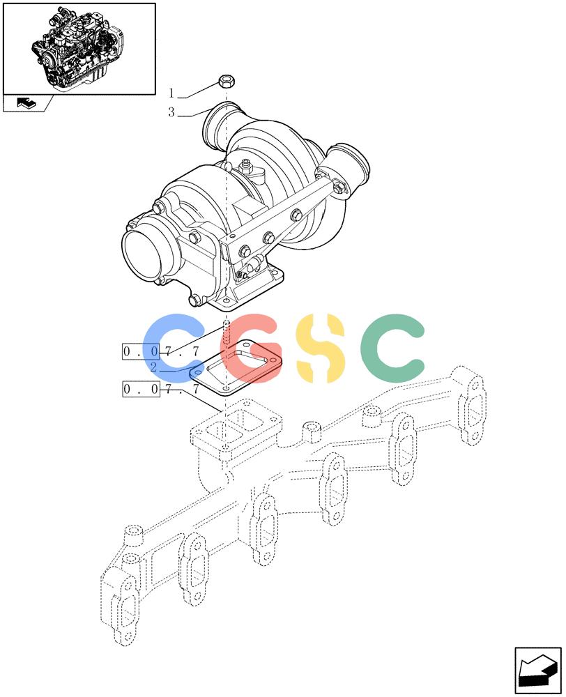 神钢零件查询(F4GE9684R J600) - ENGINE - 504115847 - 84459738 (1/08-12/12) (0.24.0) - TURBOCHARGER (504213963) Kobelco