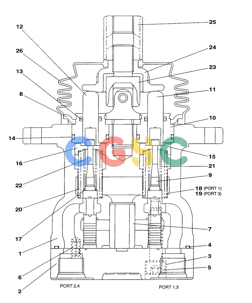 纽荷兰零件查询(E805) - CRAWLER EXCAVATOR (1/05-) (08-125-00[01]) - HAND CONTROL VALVE New Holland Constructuion