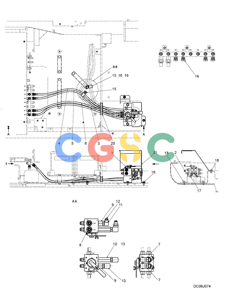 纽荷兰零件查询(E215B) - CRAWLER EXCAVATOR - TIER 3 (ROPS CAB) ASN NBDA21800 (6/13-) (01-039[00]) - CONTROL LINES, MULTI New Holland Constructuion