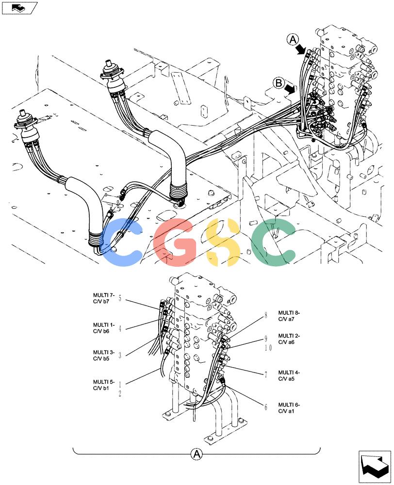 纽荷兰零件查询(E70BSR) - COMPACT CRAWLER EXCAVATOR ASN YT06-18001 (01-039[01]) - CONTROL LINES, MULTI New Holland Constructuion