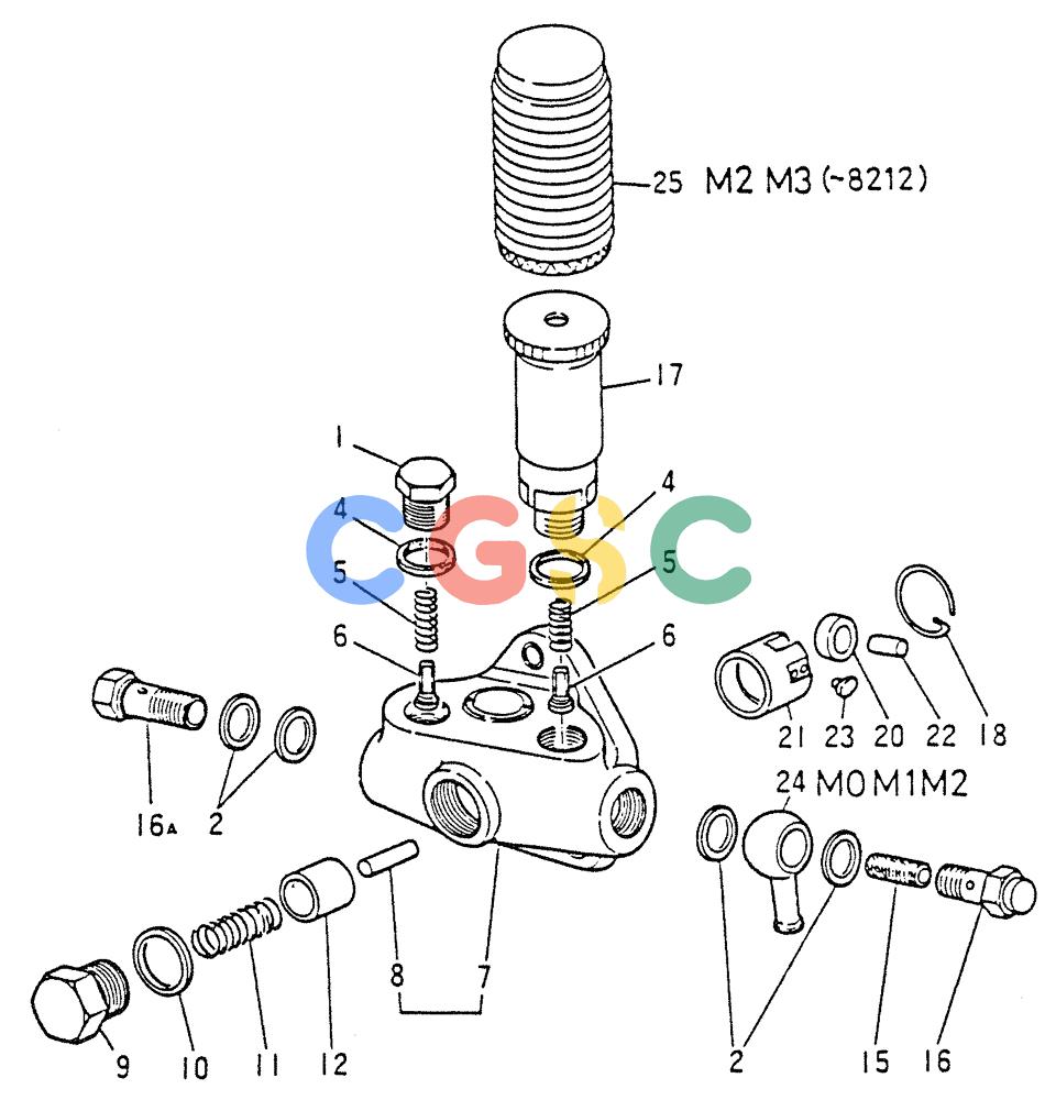 神钢零件查询(6D15) - MITSUBISHI DIESEL ENGINES - K907D & K907LC EXCAVATORS (1/86-12/06) (03-008) - FUEL FEED PUMP (INNER PARTS) (PN ME032814) Kobelco