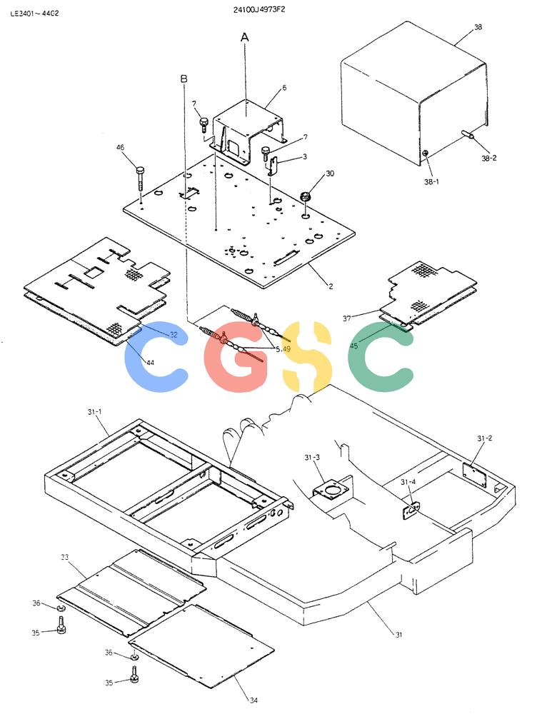 神钢零件查询(K903B) - EXCAVATOR ASN LE3401 (1/85-12/03) (03-010[01]) - CONTROL ASSY (DOZER) (FOR EXPORT) P/N 24100J4973F2 Kobelco