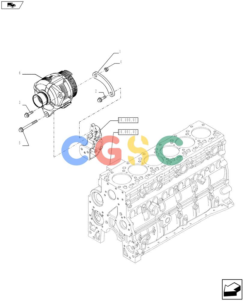 神钢零件查询(F4HFE613S A003) - ENGINE 504386128 - YN02P00090P1 (7/13-) (55.301.01) - ALTERNATOR (4892317 - 504328894) Kobelco