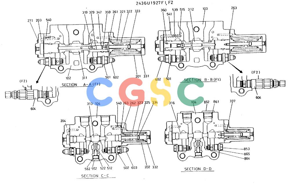 神钢零件查询(MD300LC) - EXCAVATOR BTW YC0101 - YC0300 (1/80-12/06) (08-016[02]) - VALVE ASSY, CONTROL Kobelco