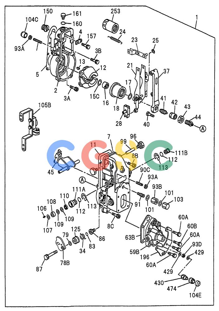 纽荷兰零件查询(E70SR) - MIDI CRAWLER EXCAVATOR ASN YT04-07175 (08-027) - GOVERNOR, INJECTION PUMP New Holland Constructuion