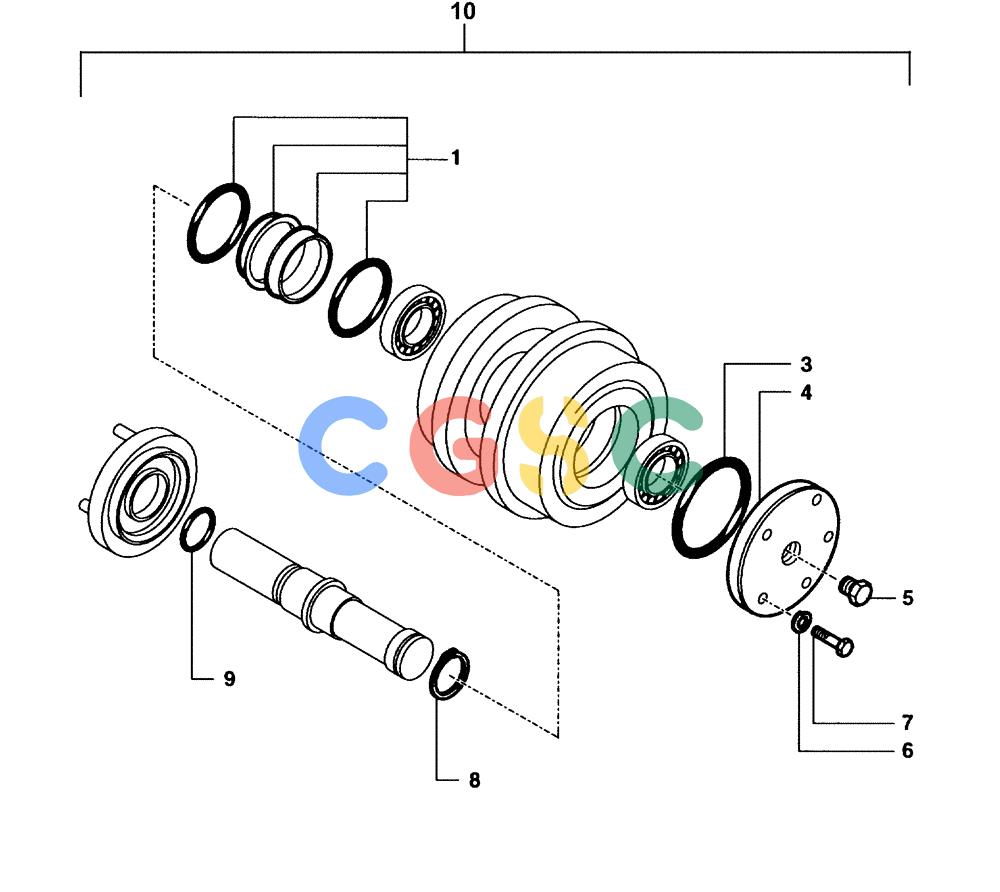 纽荷兰零件查询(DC70) - CRAWLER DOZER (N.A. VERSION) (4/99-) (4.347[01A]) - TRACK CARRIER ROLLER DC70 New Holland Constructuion