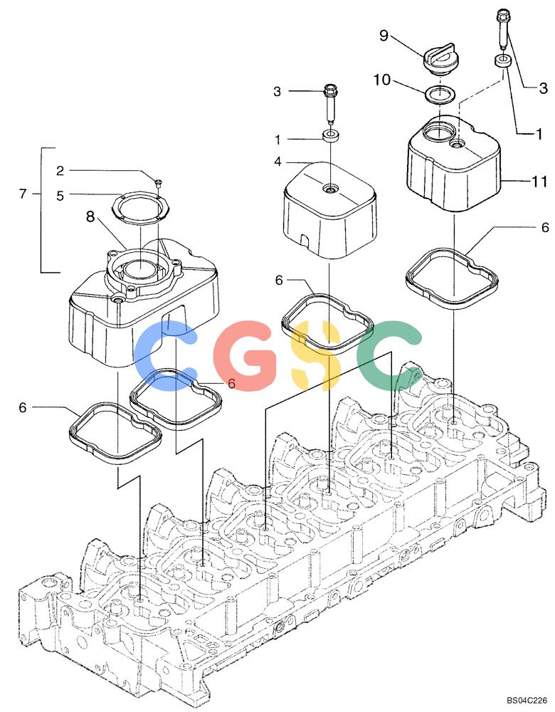 纽荷兰零件查询(DC95) - CRAWLER DOZER (8/04-) (02-19) - CYLINDER HEAD - COVERS New Holland Constructuion