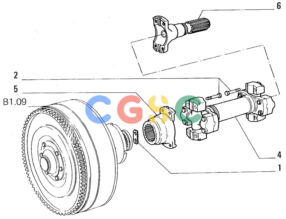 纽荷兰零件查询(FL14E) - CRAWLER LOADER (B3.01[001]) - CONVERTER-TO-TRANSMISSION PROPELLER SHAFT New Holland Constructuion