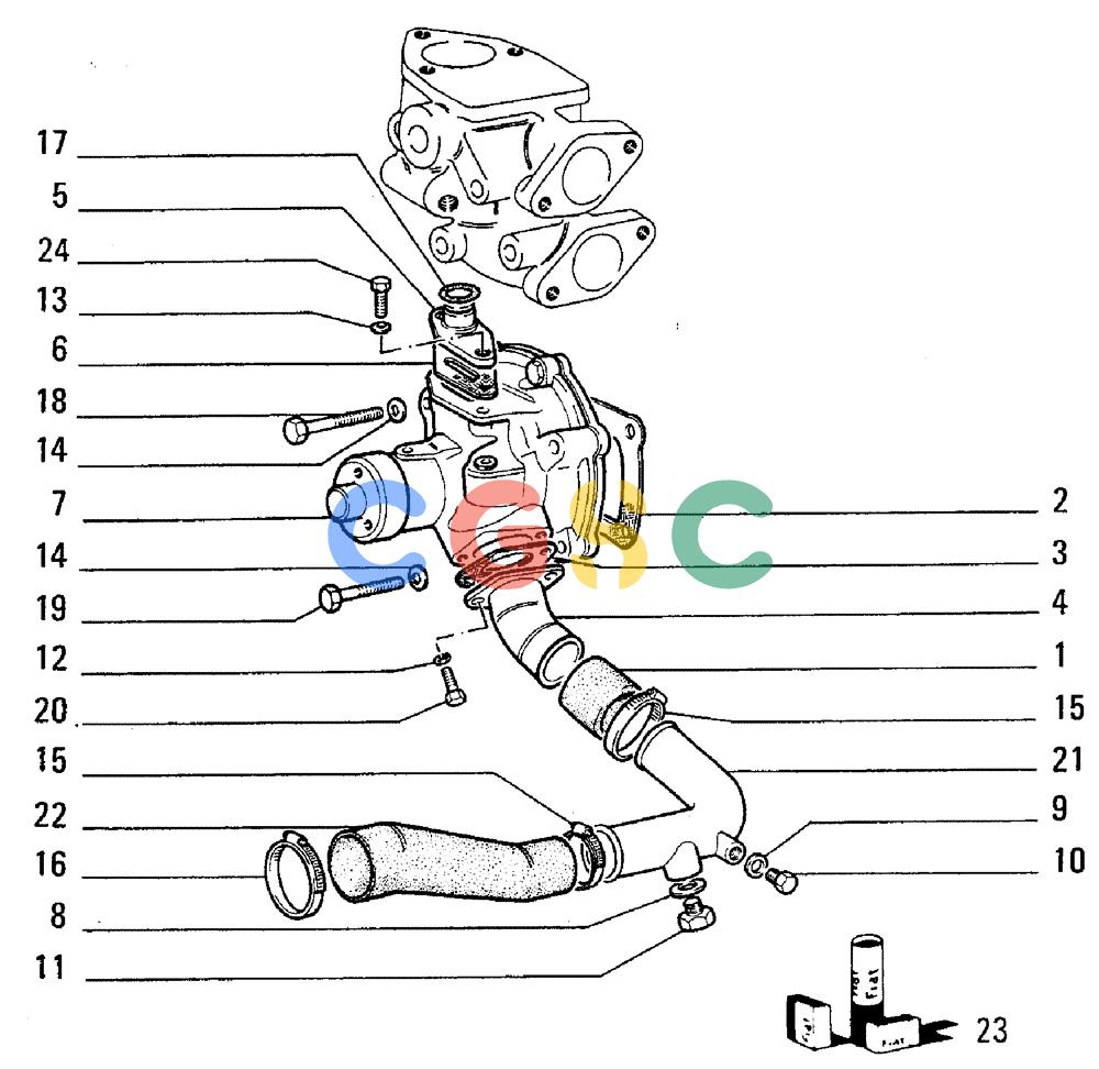 纽荷兰零件查询(FL5B) - CRAWLER LOADER (A4.02[002]) - WATER PUMP AND LINES New Holland Constructuion