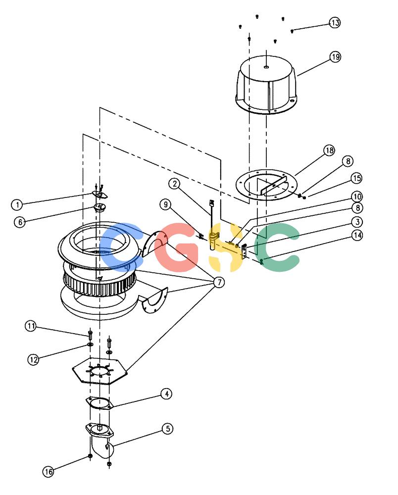 凯斯零件查询(FLX810) - FLEX-AIR APPLICATOR (10/03-8/09) (01-018) - FAN GROUP, 6” CCW Case Agriculture