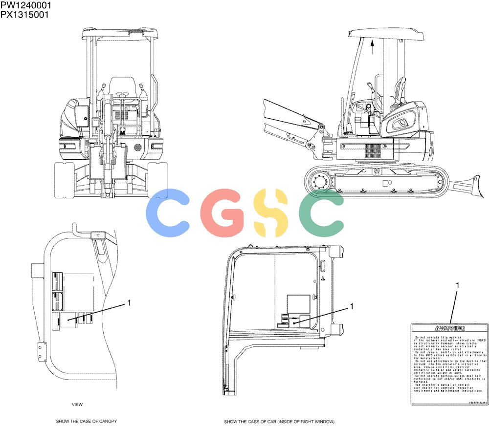 纽荷兰零件查询(E35SR) - COMPACT CRAWLER EXCAVATOR ASN PX13-15001 (N6TN61732) (NA) (1/06-) (06-007) - NAME PLATE INSTAL, P/N PW22T00182F1 New Holland Constructuion
