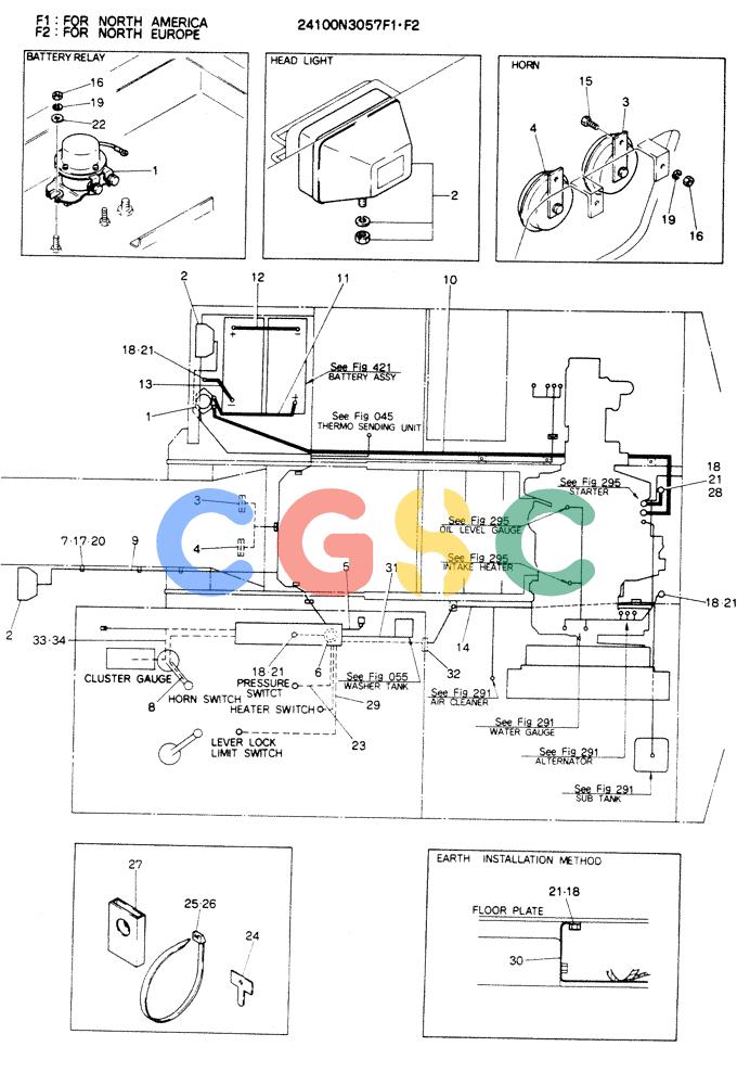神钢零件查询(K904EL) - EXCAVATOR ASN LX1401 (1/86-12/03) (05-016[01]) - WIRING ASSY, ELEC, (WRIST CONTROL), P/N 24100N3057F1 Kobelco