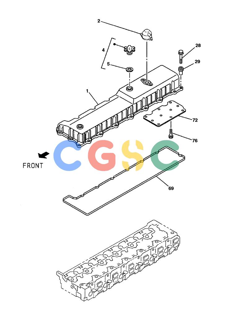 纽荷兰零件查询(E805) - CRAWLER EXCAVATOR (1/05-) (02-049-00[01]) - CYLINDER HEAD COVERS AND GASKET New Holland Constructuion