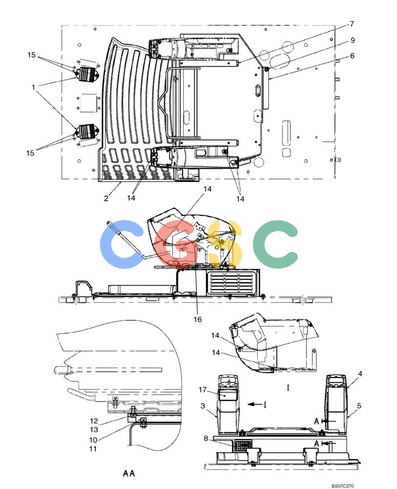纽荷兰零件查询(E175B) - CRAWLER EXCAVATOR TIER 3 (NA) - N7DA16301 - (5/07-) (02-26[00]) - CONTROL, OPERATORS (YN03M00137F1) New Holland Constructuion