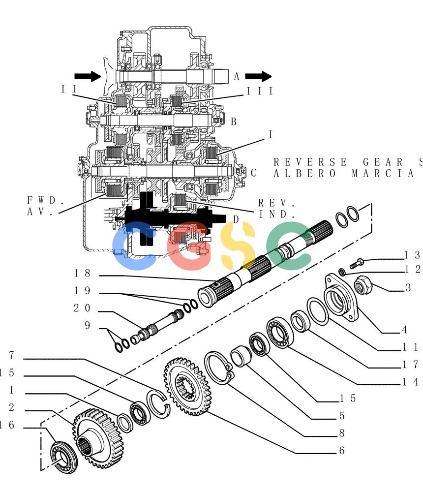 纽荷兰零件查询(DC180PS) - CRAWLER DOZER (11/00-) (1.211[23]) - TRANSMISSION - COMPONENTS New Holland Constructuion