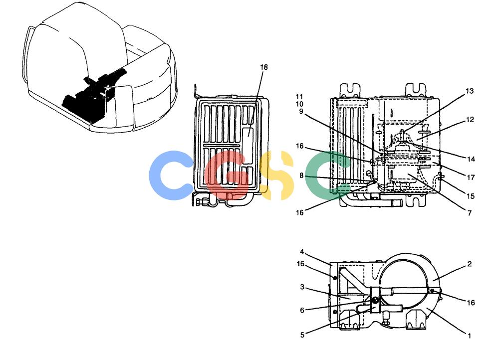 纽荷兰零件查询(E70) - MIDI CRAWLER EXCAVATOR (NA) (1/06-) (111) - HEATER ASSEMBLY New Holland Constructuion