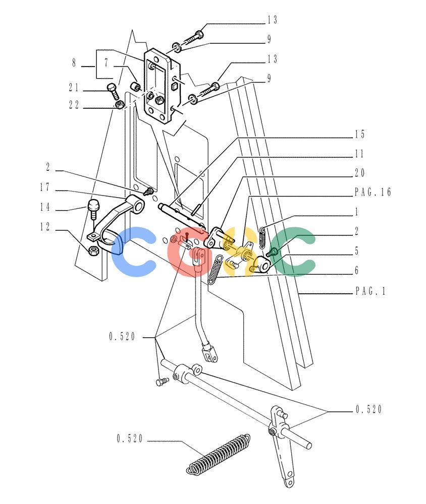 纽荷兰零件查询(D150) - CRAWLER DOZER (1/05-) (9.651[17]) - ROPS CANOPY - COMPONENTS - OPTIONAL CODE 784111201 New Holland Constructuion