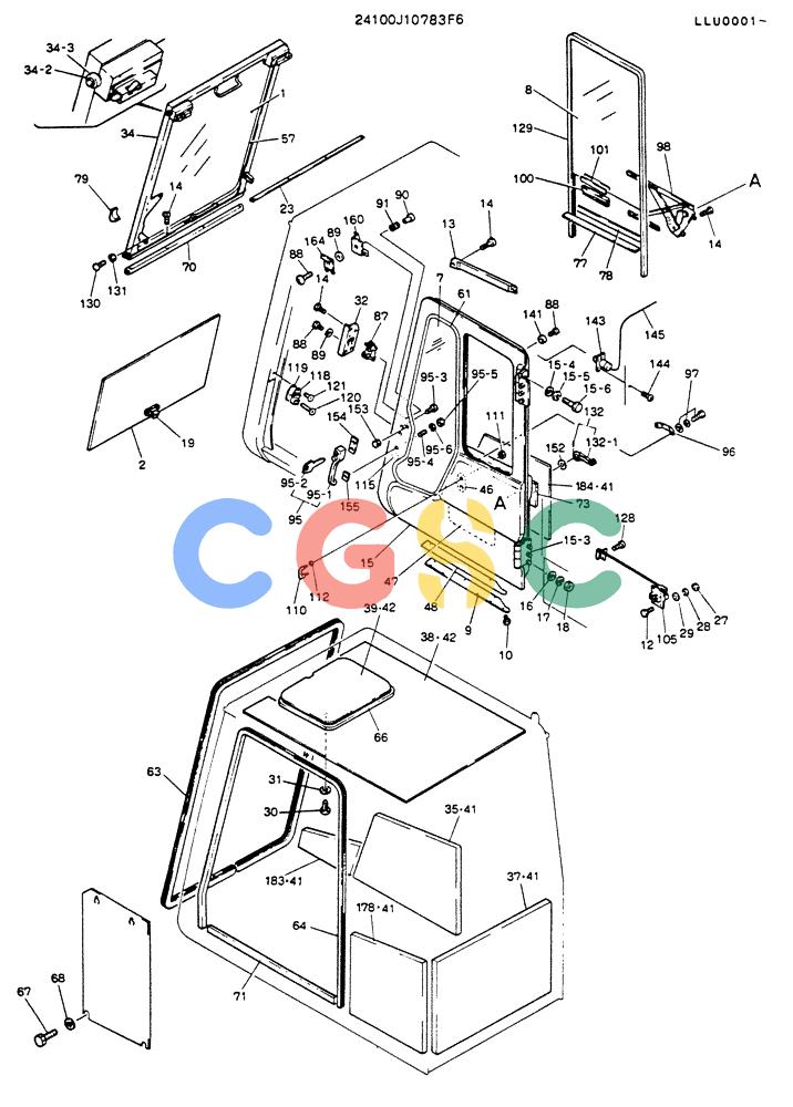 神钢零件查询(K909LC) - MARK II EXCAVATOR ASN LLU-0001 (1/87-12/03) (02-002[02]) - CAB ASSY Kobelco