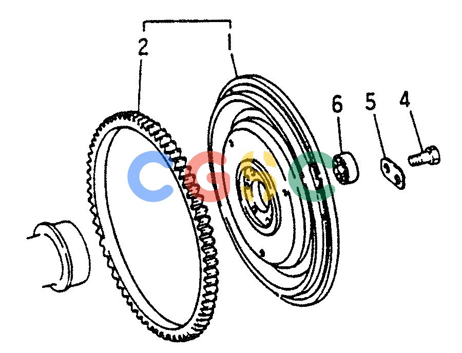 神钢零件查询(6DR5) - MITSUBISHI DIESEL ENGINE (1/06-12/06) (01-010) - FLYWHEEL Kobelco