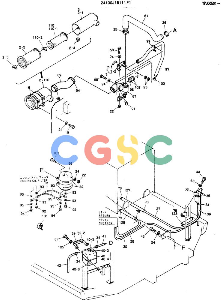 神钢零件查询(MD140C) - EXCAVATOR ASN YPU00501 (1/80-12/06) (05-001[2]) - POWER-PLAN ASSY Kobelco