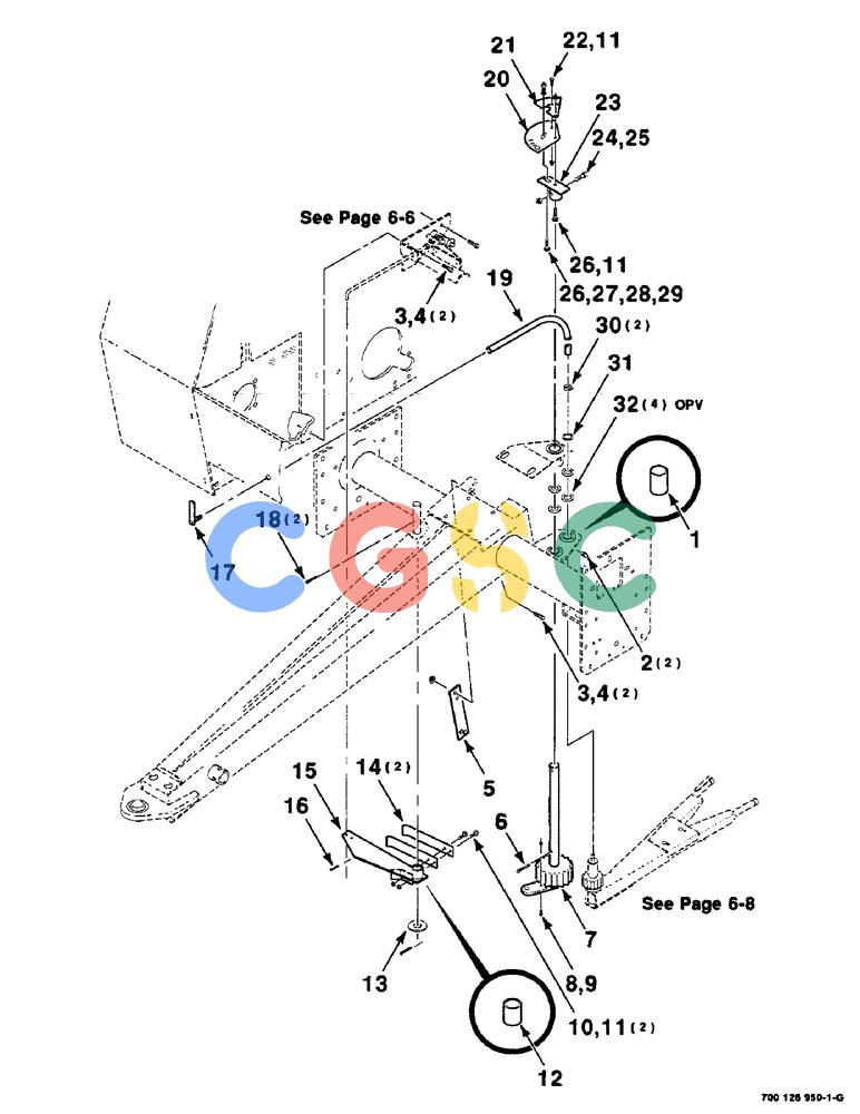 凯斯零件查询(8465) - CASE IH AUTO ROUND BALER (1/91-12/97) (6-04) - GEARBOX AND THREADER MOUNTING ASSEMBLIES Case Agriculture