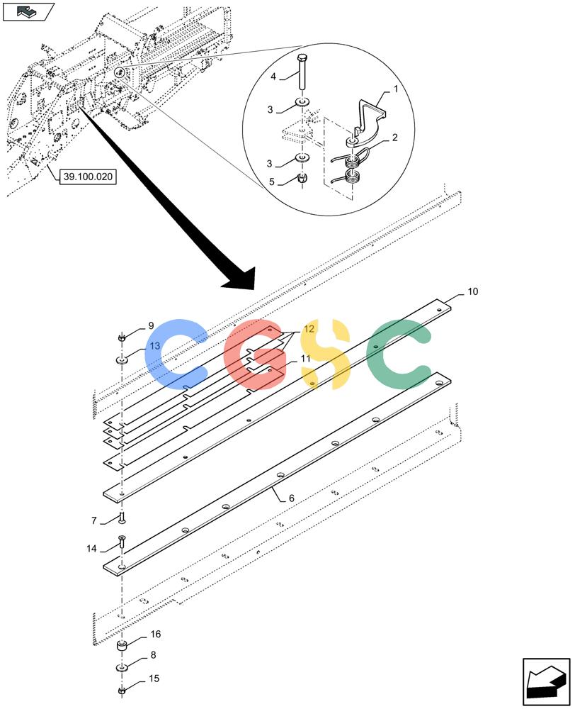 凯斯零件查询(LB324S) - BALER (9/12-) (70.200.010) - PLUNGER RAILS Case Agriculture