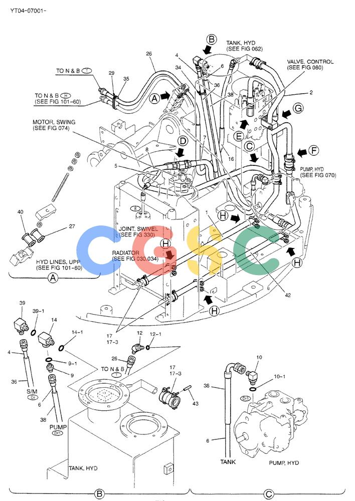 纽荷兰零件查询(BREAKER) - NIBBLER/BREAKER ATTACHMENT - E70SR ASN YT04-07001 (01-018[01]) - HYD LINES, RETURN (NIBBLER & BREAKER) New Holland Constructuion