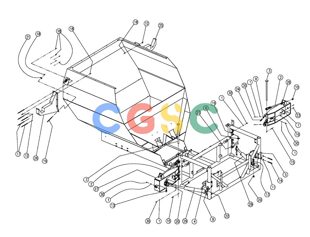 凯斯零件查询(FLX810) - FLEX-AIR APPLICATOR (10/03-8/09) (04-001) - BOOM FOLD PARTS, MID, 2.5” & 3”, 60’ Case Agriculture