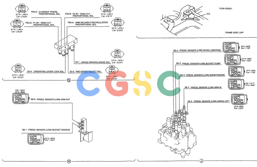 纽荷兰零件查询(E115SR) - CRAWLER EXCAVATOR ASN YV04-03043 (01-066[04]) - HARNESS ASSY New Holland Constructuion