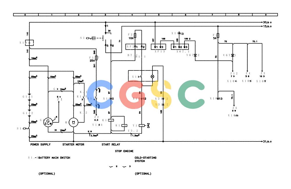 纽荷兰零件查询(EC215) - CRAWLER EXCAVATOR (11/99-) (31.050[002]) - ELECTRICAL COMPON. I.CIRCUIT DIAGRAM New Holland Constructuion