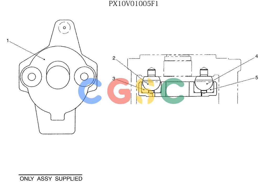 纽荷兰零件查询(E35SR) - COMPACT CRAWLER EXCAVATOR ASN PX13-15001 (N6TN61732) (NA) (1/06-) (07-022) - BLOCK ASSY New Holland Constructuion