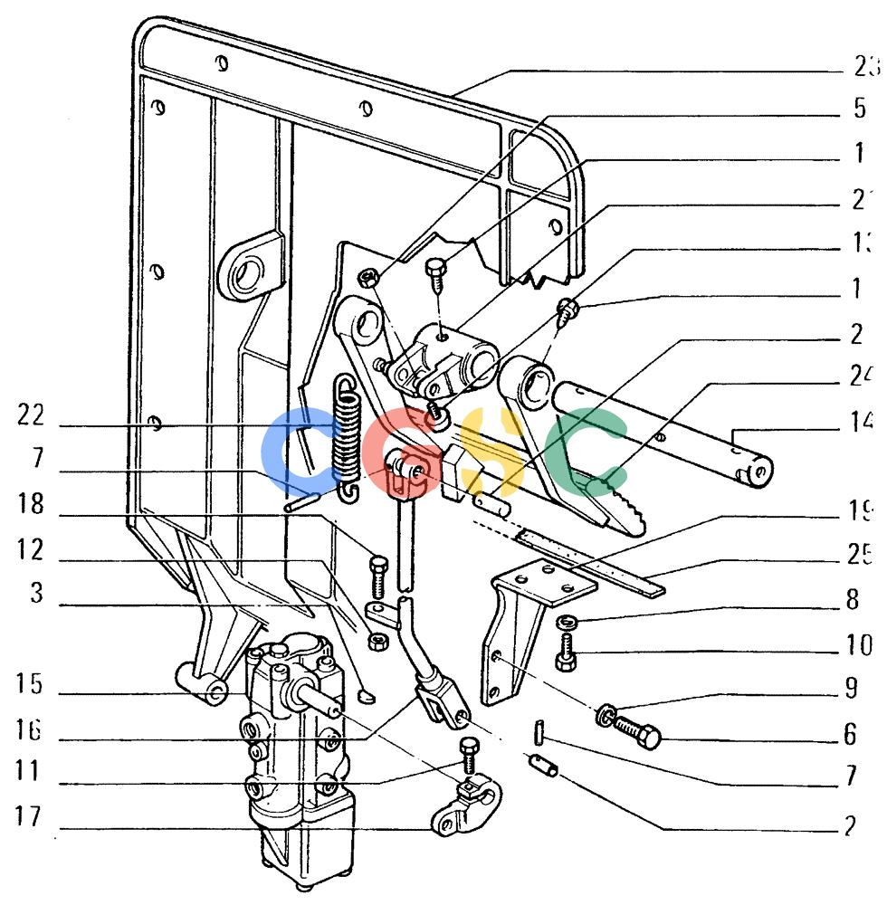 纽荷兰零件查询(FD14E) - CRAWLER DOZER (2.3040[001]) - BRAKE CONTROLS-STEERING CLUTCH New Holland Constructuion