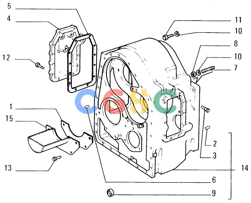 纽荷兰零件查询(FD14E) - CRAWLER DOZER (1.2110[003]) - TRANSMISSION-TRANSMISSION HOUSING New Holland Constructuion