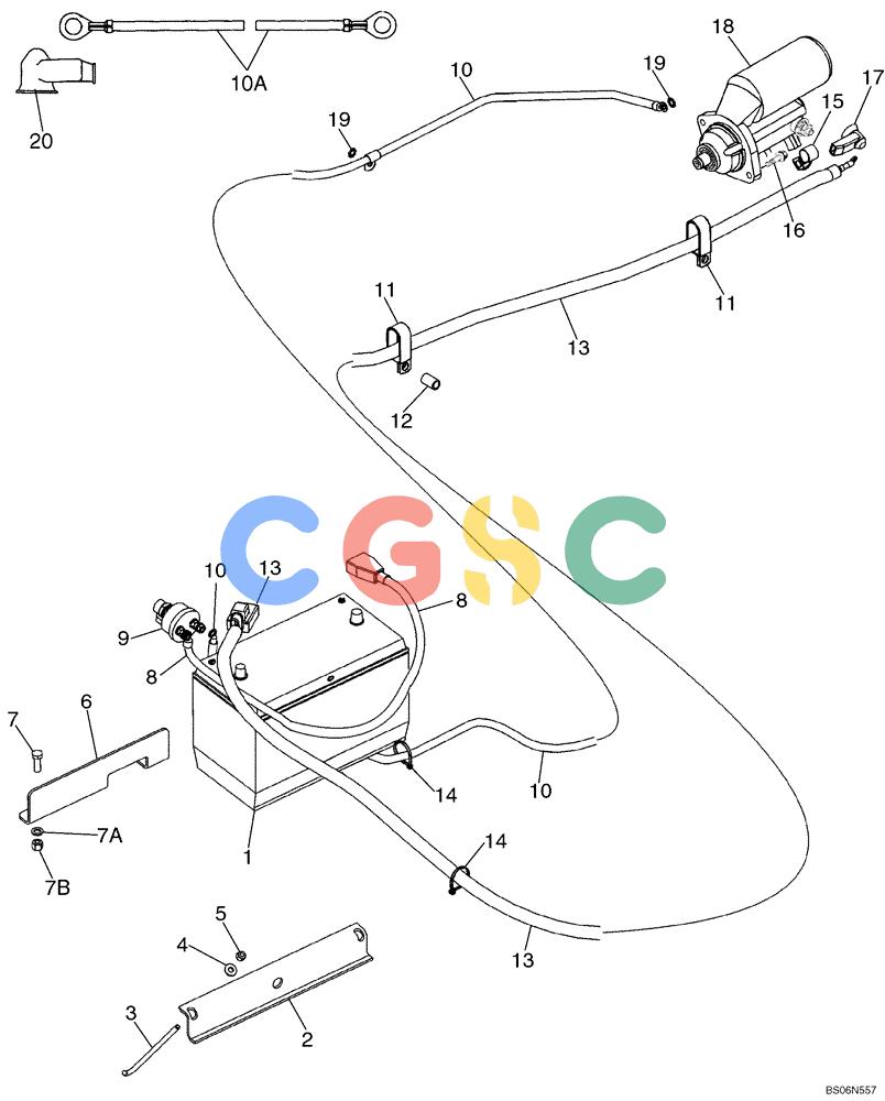 纽荷兰零件查询(D85) - CRAWLER DOZER - NA (1/06-) (04-05) - BATTERY, SINGLE - CABLES New Holland Constructuion