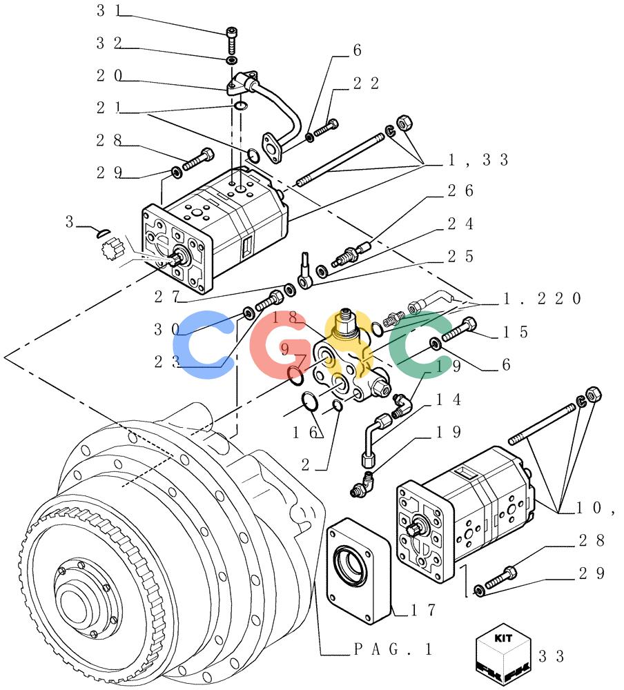 纽荷兰零件查询(DC180.B) - CRAWLER DOZER TIER 2 (3/03-) (1.200[03]) - UNIT TORQUE CONVERTER New Holland Constructuion
