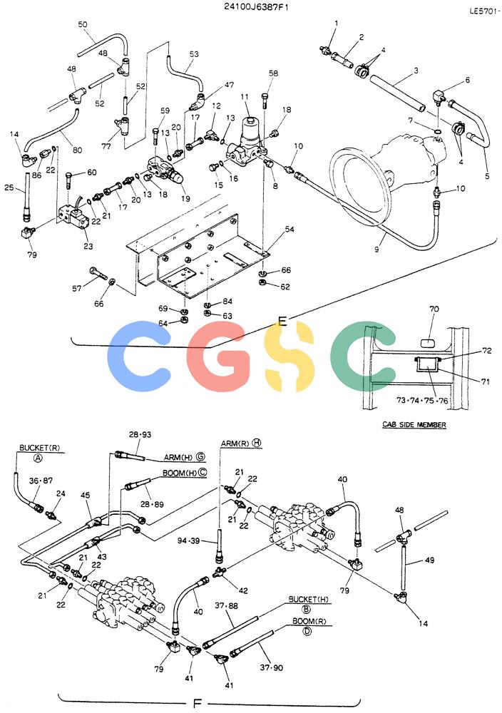 神钢零件查询(K903C) - EXCAVATOR ASN LE5701 (1/87-12/03) (02-007[02]) - REMOTE-CONTROL ASSY (WRIST CONTROL) Kobelco