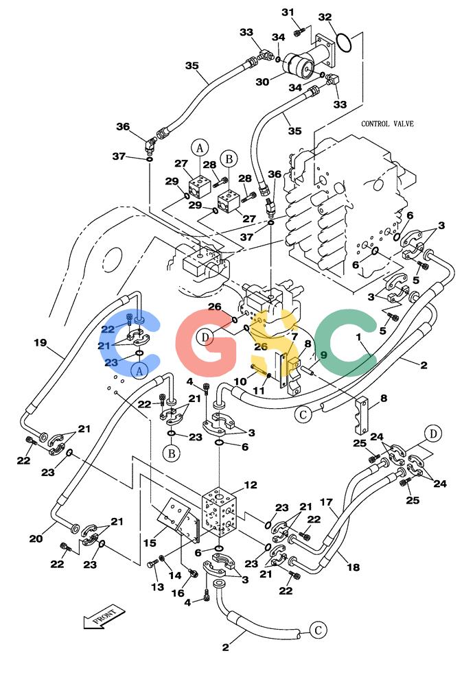 纽荷兰零件查询(E805) - CRAWLER EXCAVATOR TIER 3 (7/06-) (08-010-00[01]) - HYDRAULIC CIRCUIT - SWING MOTOR New Holland Constructuion