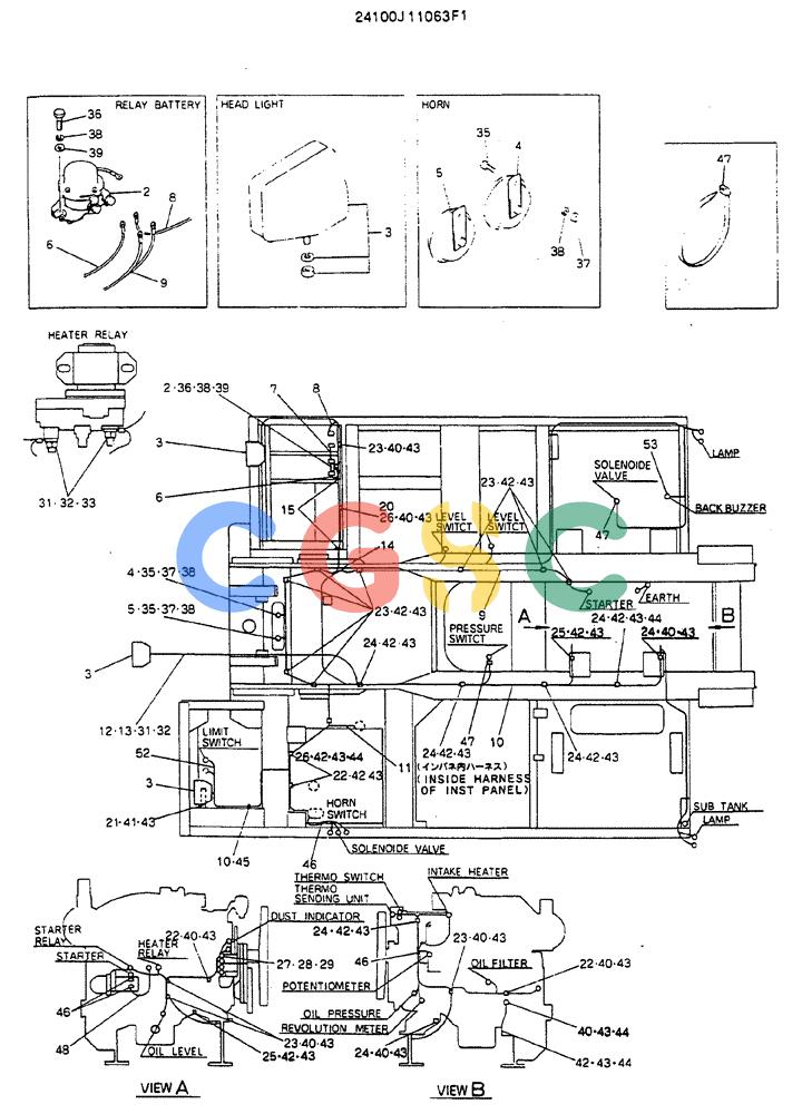 神钢零件查询(MD320BLC) - EXCAVATOR BTW YC0301 - YC0747 (1/80-12/06) (05-011) - WIRING ASSY, ELEC Kobelco