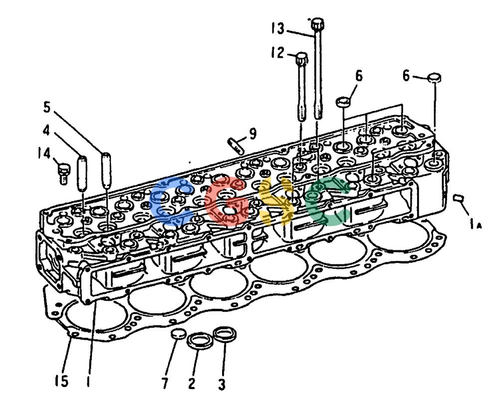 神钢零件查询(MD240C) - EXCAVATOR BTW LLU0301 - LLU0600 (1/80-12/06) (17-005) - CYLINDER HEAD - 020-200A Kobelco