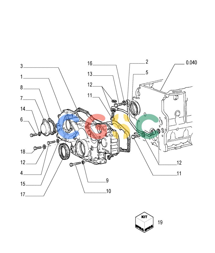 纽荷兰零件查询(FL175) - CRAWLER LOADER (N.A. VERSION) (6/92-) (0.043[01]) - CRANKCASE COVERS New Holland Constructuion