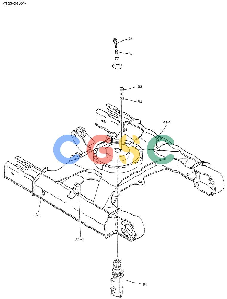 神钢零件查询(DOZER) - ATTACHMENT - SK70SR-1E EXCAVATORS ASN YT02-04001 (1/04-12/04) (02-003) - LOW GROUP (PTPA DOZER) Kobelco