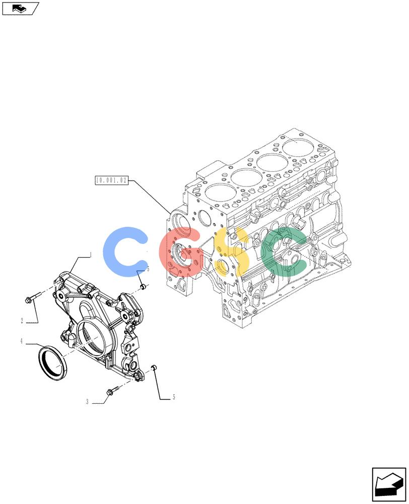 神钢零件查询(F4HFE413J A003) - ENGINE 5801404986 - 84371228 (1/10-) (10.102.02) - CRANKCASE COVERS (2855757) Kobelco